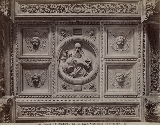 Alinari, Fratelli — Napoli - Cattedrale. Cappella Carafa, dettaglio del Soffitto (XV secolo) — insieme